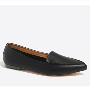J. Crew Leather Edie Loafers in Black